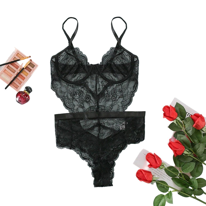 Viviana – Black Lace Bodysuit