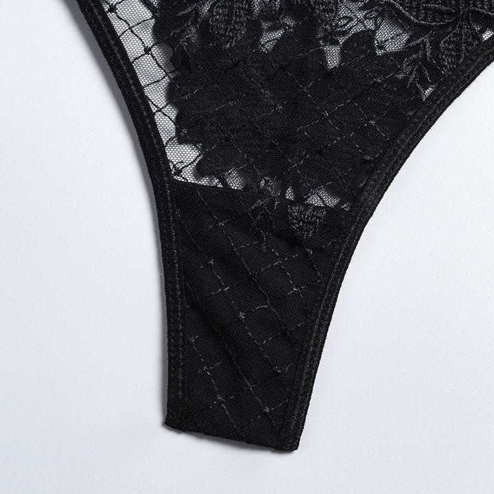 Corinne – Black Racerback Lingerie Set