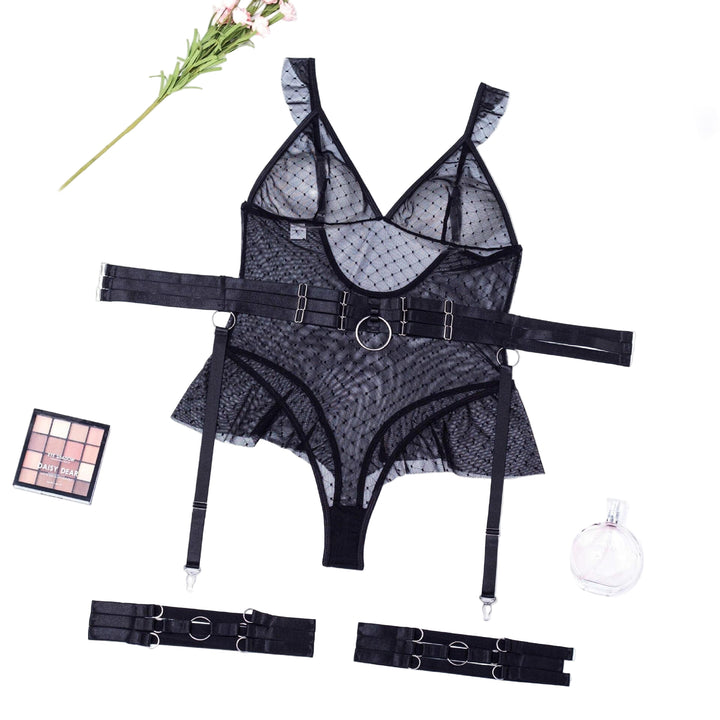 Zyrenna – Polka Dot Sheer Bodysuit