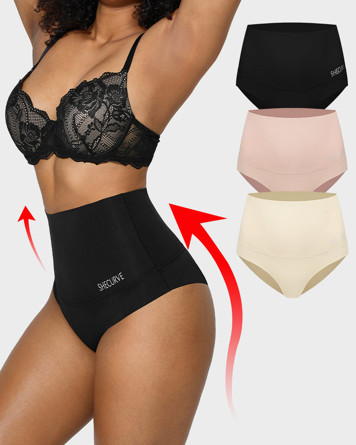 Aurelithia – Three-Pack High-Waist Tummy Control Briefs
