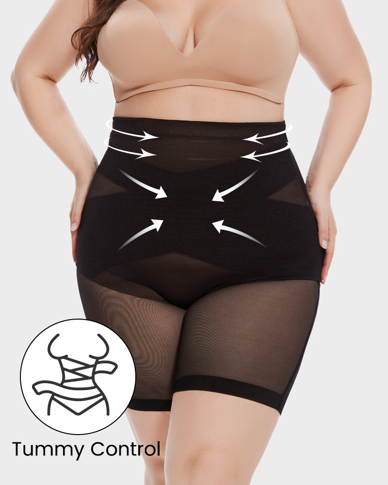 Danyca – High-Waist Mesh Shaping Shorts