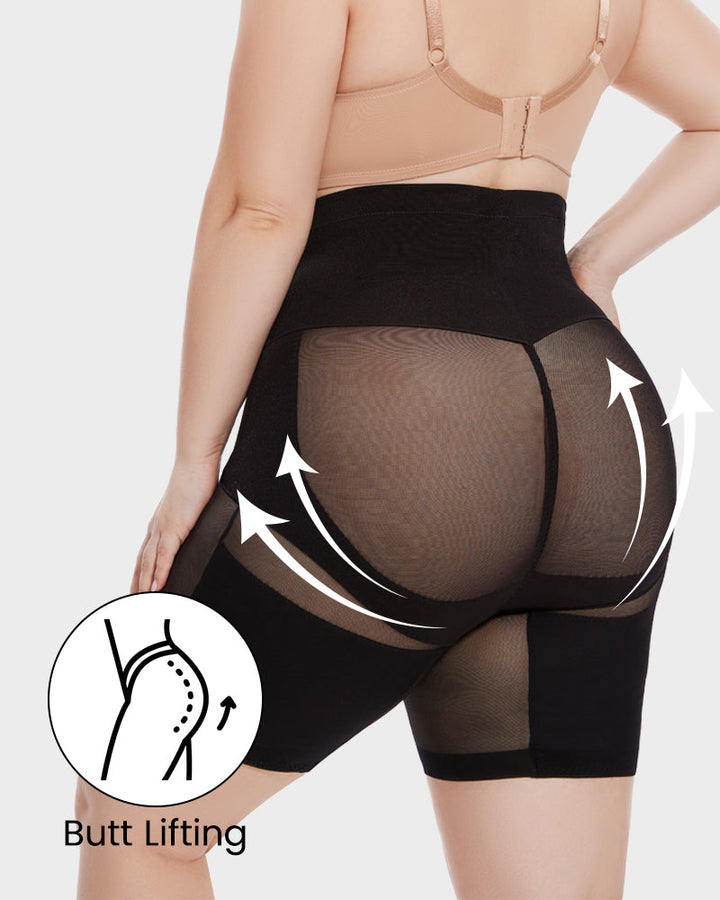 Danyca – High-Waist Mesh Shaping Shorts