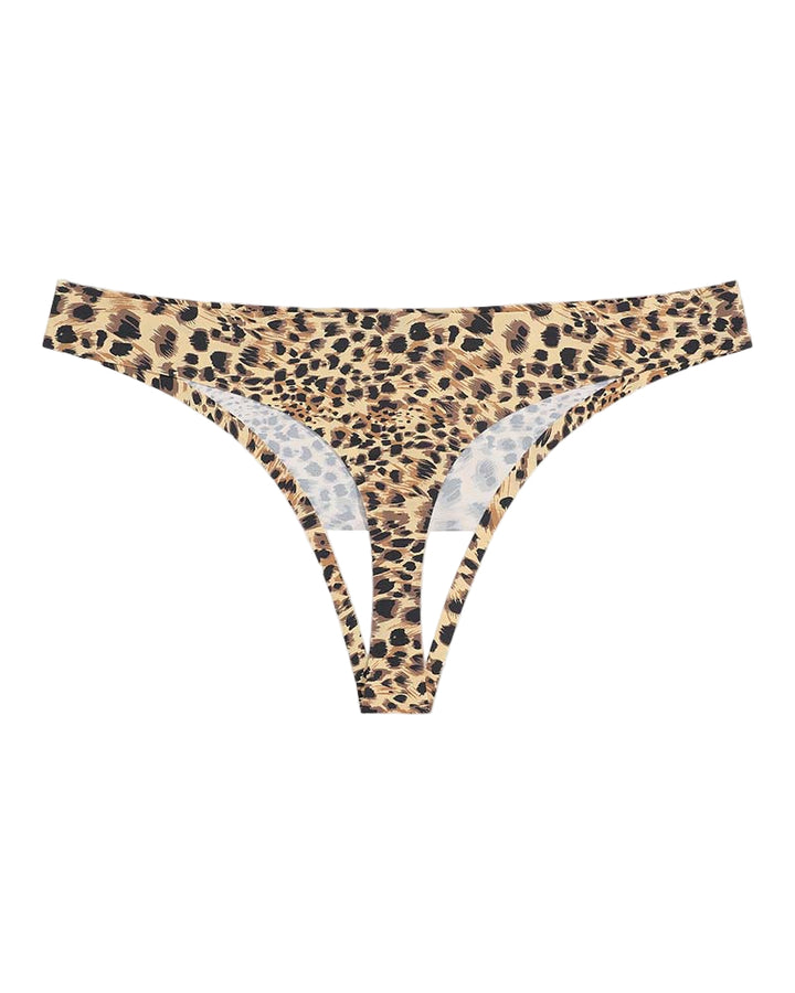 Valeriannea – Low-Rise Animal Print Seamless Thong