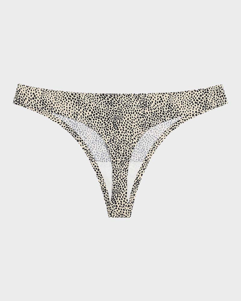 Valeriannea – Low-Rise Animal Print Seamless Thong