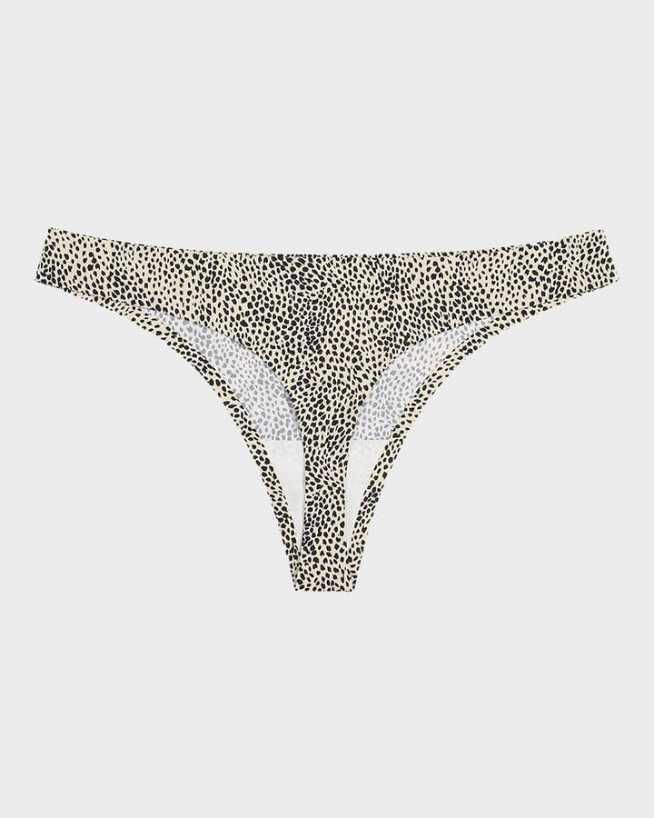 Valeriannea – Low-Rise Animal Print Seamless Thong