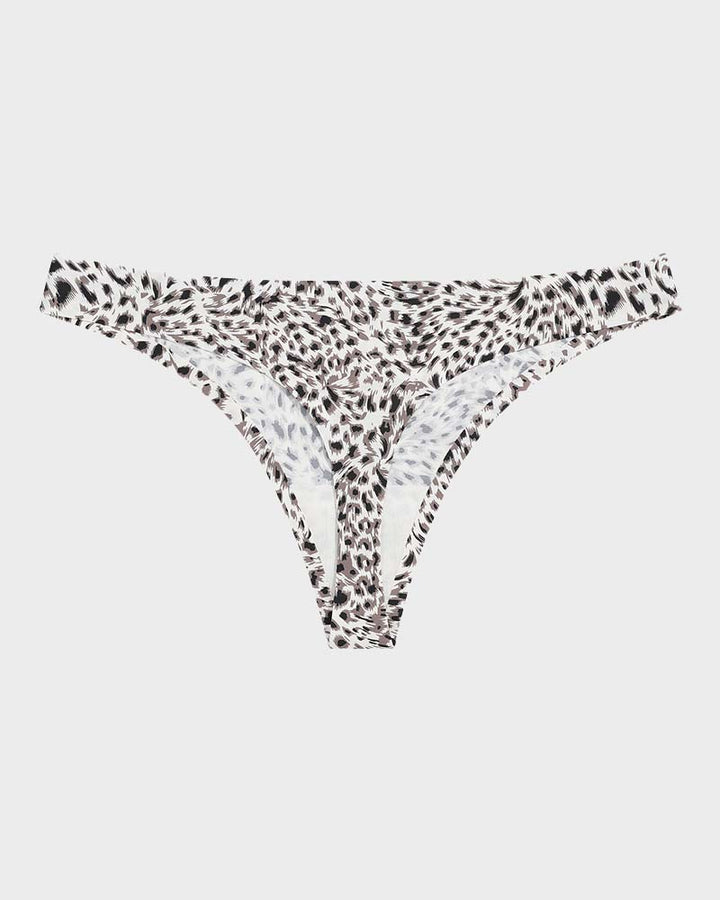 Valeriannea – Low-Rise Animal Print Seamless Thong