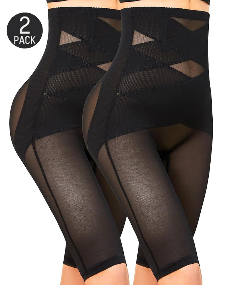 Melanisse – High-Waist Mesh Shaping Tights
