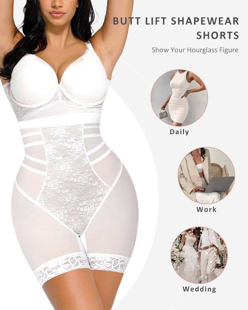 Auryndelle – High-Waist Lace Shaping Shorts