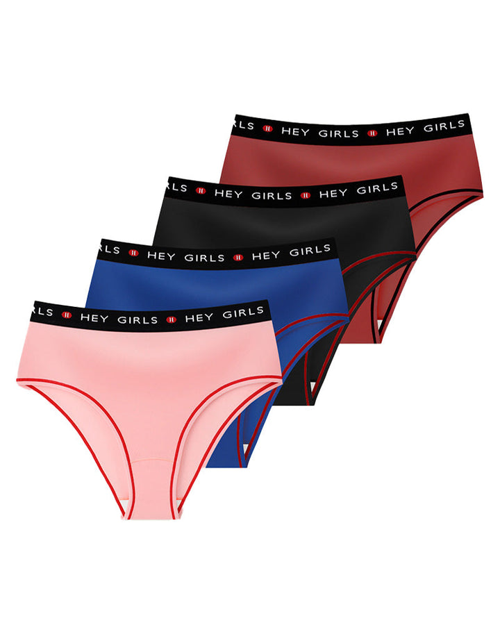 Aveloria – Four-Pack Color Block Mid-Rise Briefs