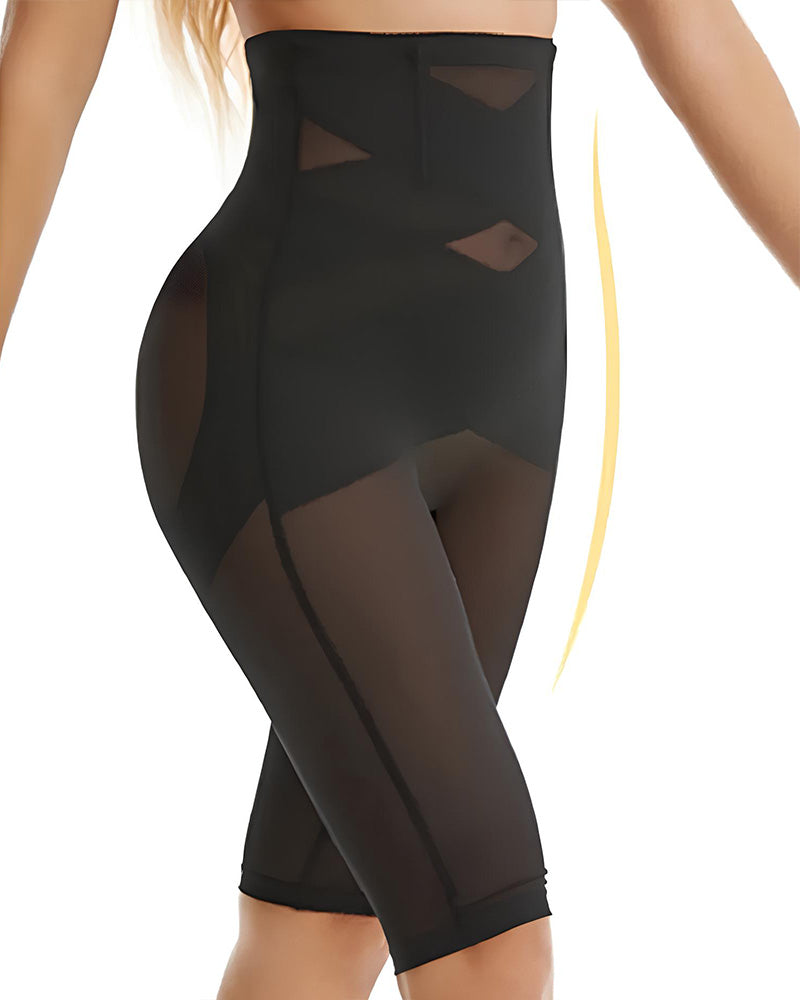 Melanisse – High-Waist Mesh Shaping Tights
