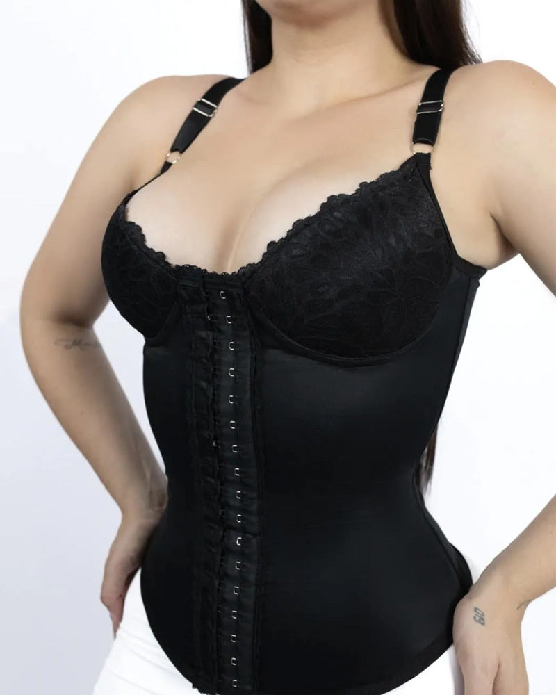 Serenyxia – Seamless Satin Steel Bone Corset Bustier