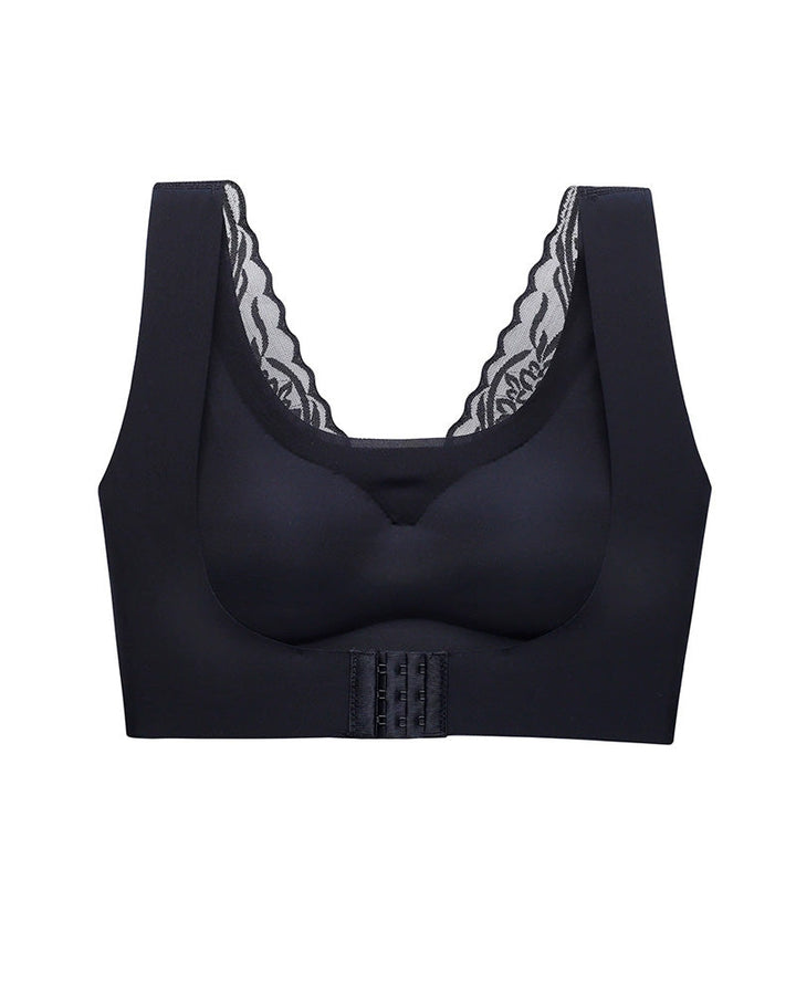 Elyssara – Seamless Front Button Lace Bra