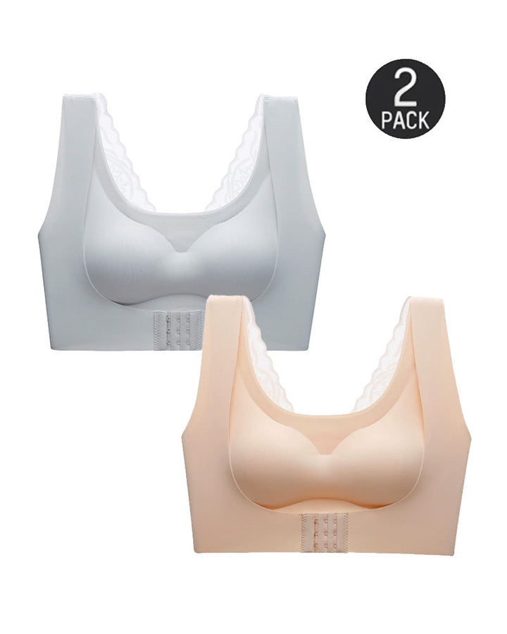 Elyssara – Seamless Front Button Lace Bra