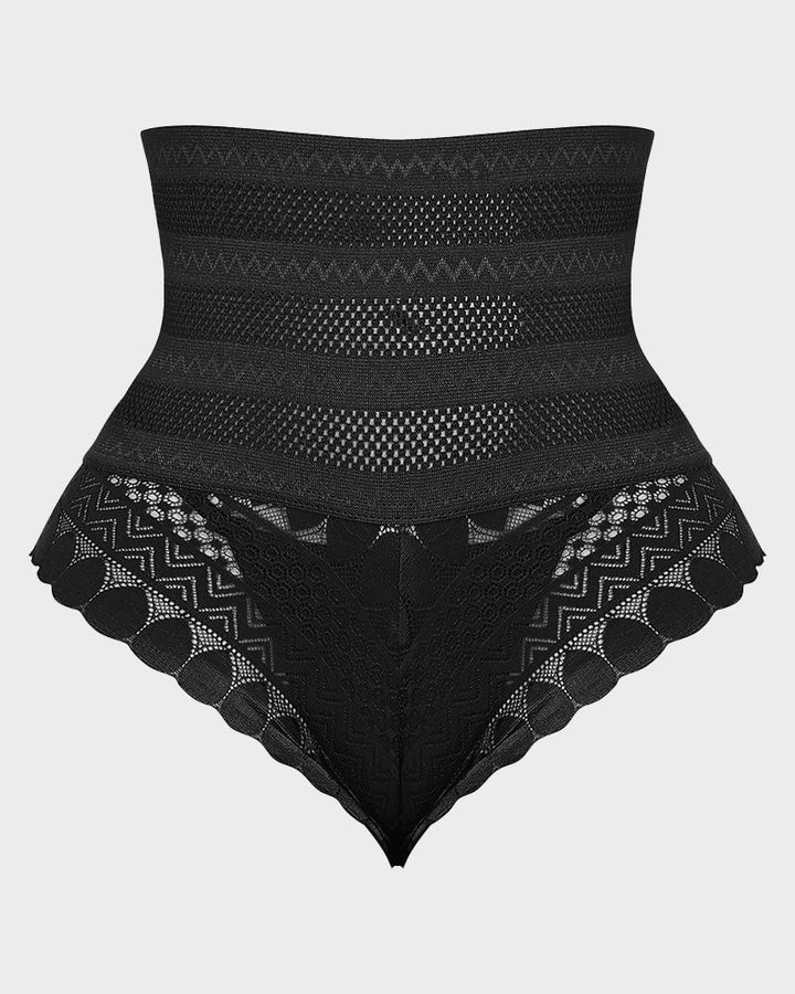 Valeriannei – High-Waist Lace Mesh Shaping Panty