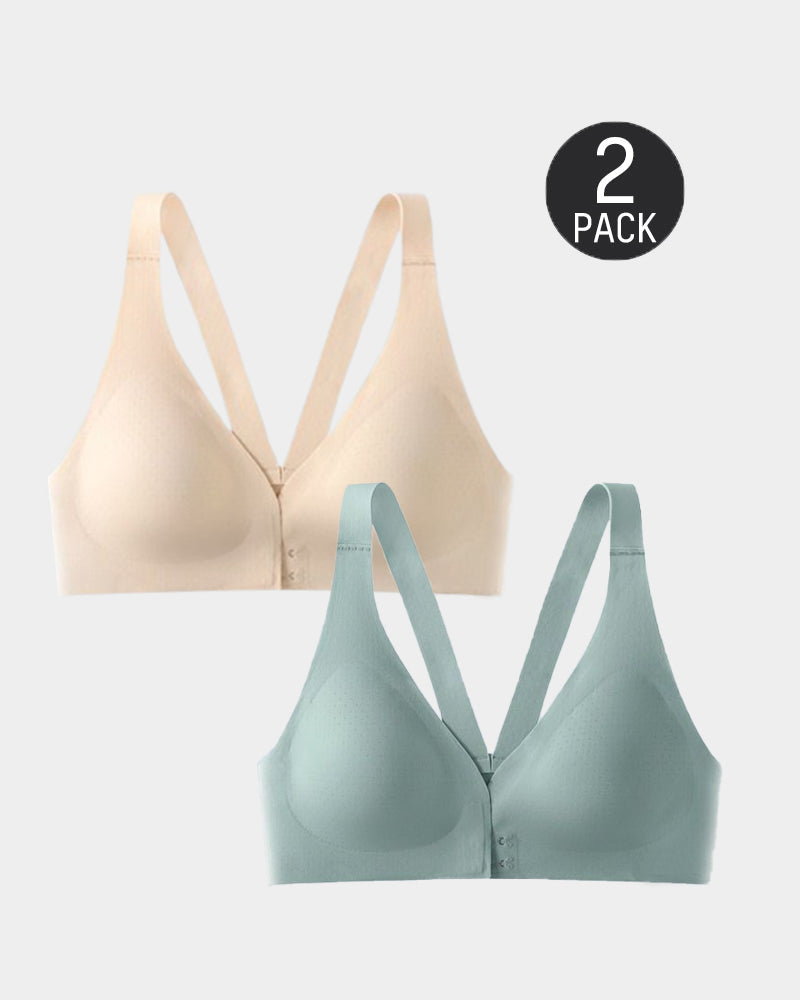 Auralisse – Deep V Front Closure Push-Up Bra
