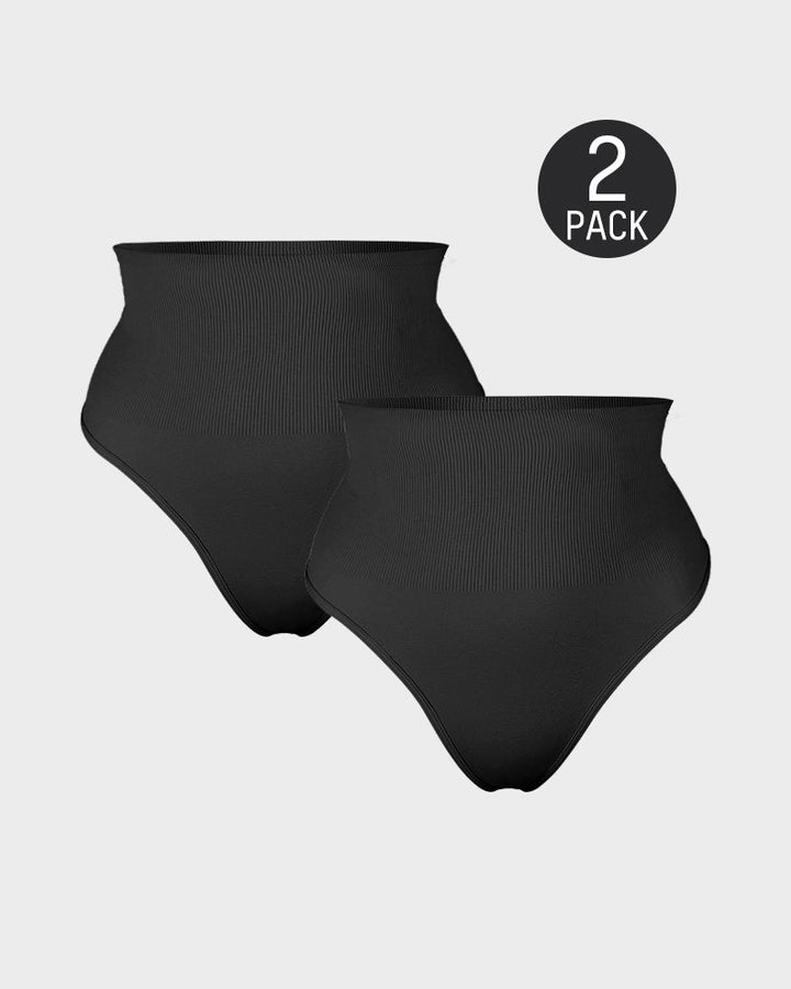 Orvynna – Two-Pack Mid-Waist Tummy Control Thongs