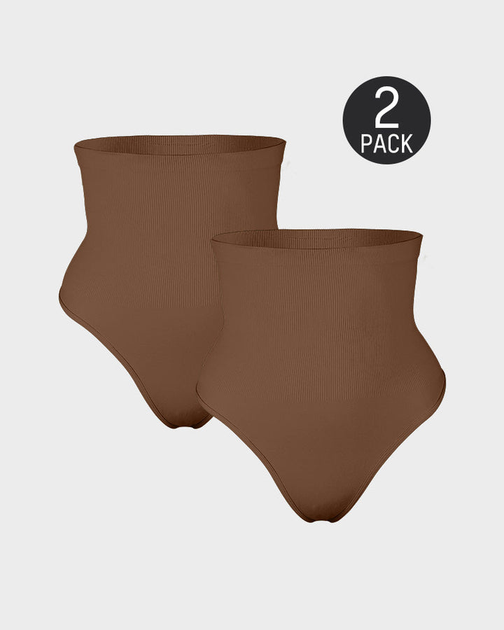 Sylvarissea – Two-Pack High-Waist Tummy Control Thongs