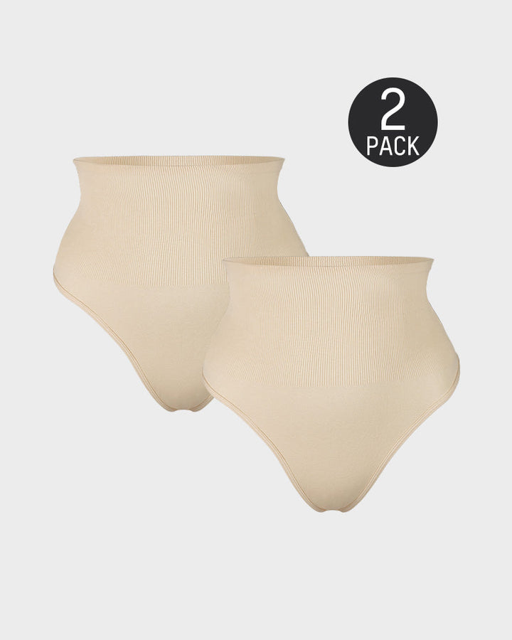 Orvynna – Two-Pack Mid-Waist Tummy Control Thongs