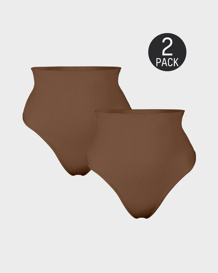 Orvynna – Two-Pack Mid-Waist Tummy Control Thongs