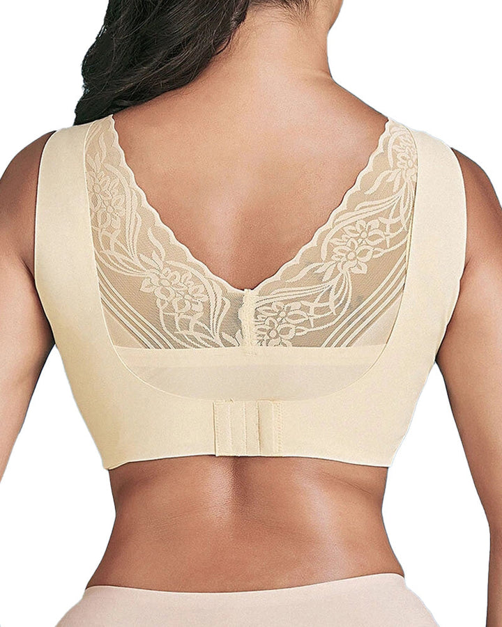 Elyssara – Seamless Front Button Lace Bra