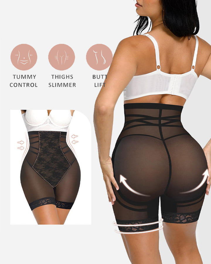 Auryndelle – High-Waist Lace Shaping Shorts
