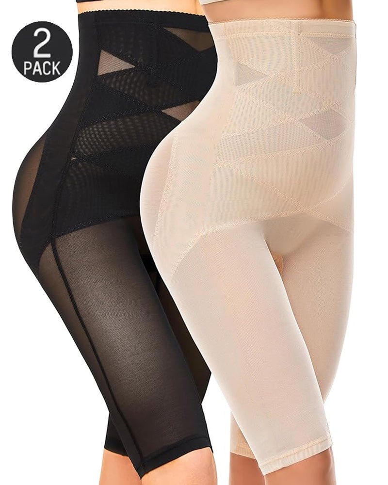 Melanisse – High-Waist Mesh Shaping Tights