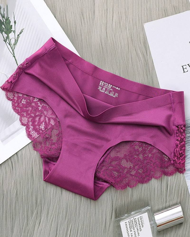 Florenyra – Ice Silk Lace Low-Rise Briefs