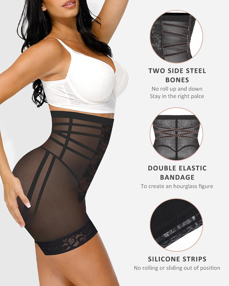 Auryndelle – High-Waist Lace Shaping Shorts